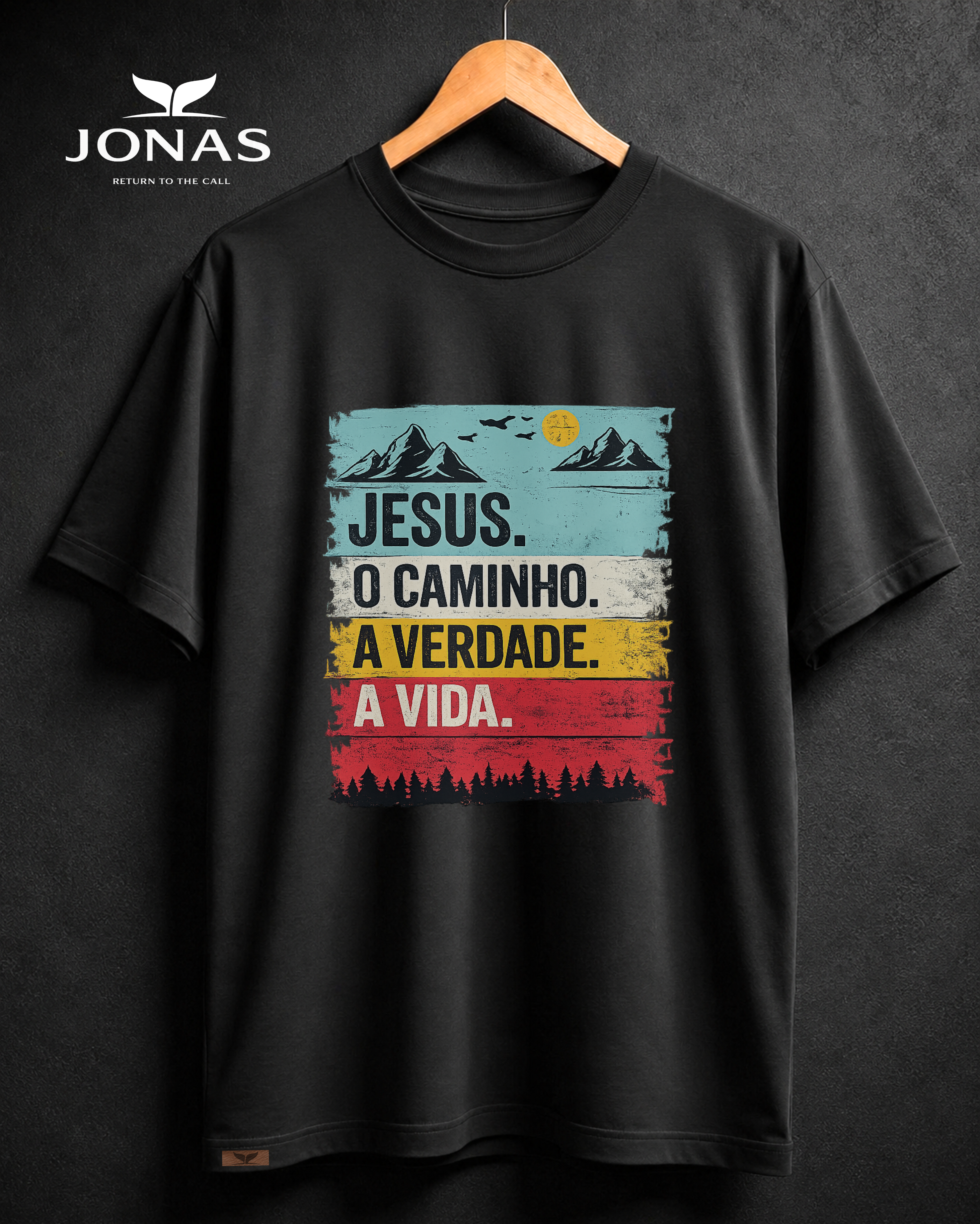 Camiseta Over - Caminho - Preta