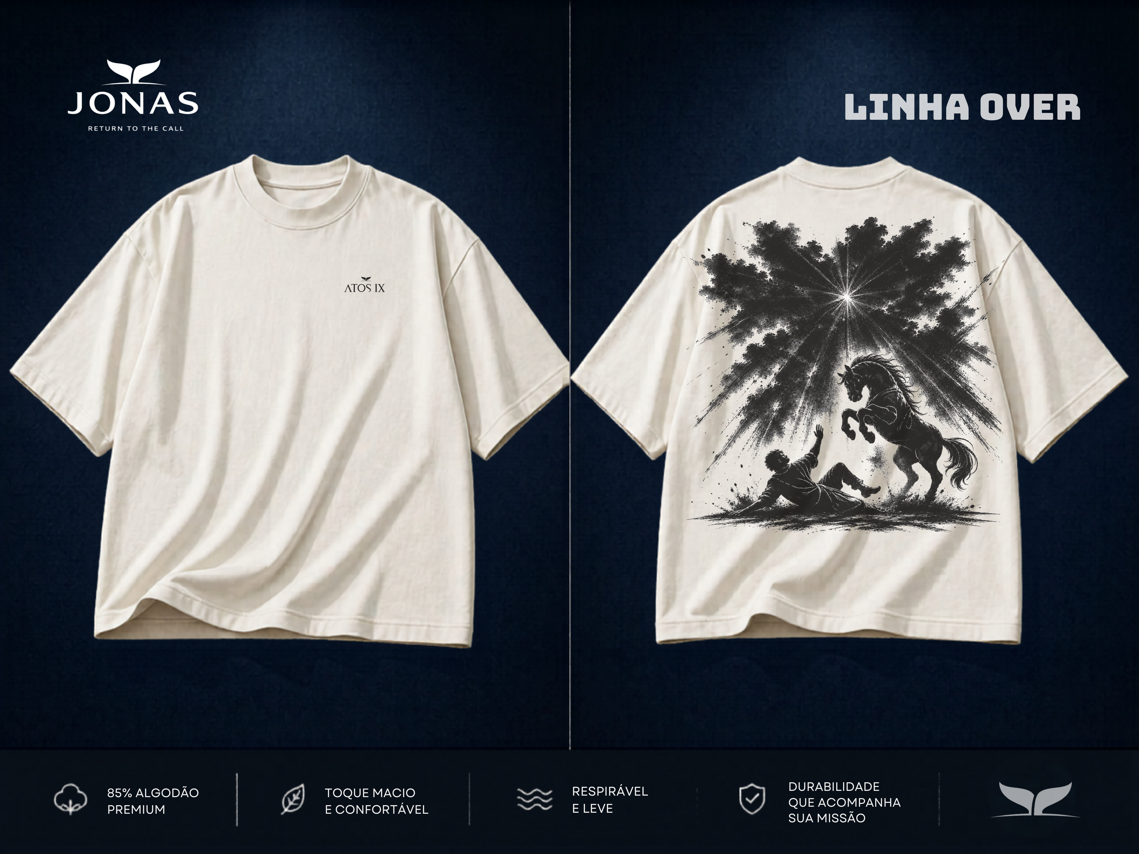 Camiseta Over — Atos IX Off White