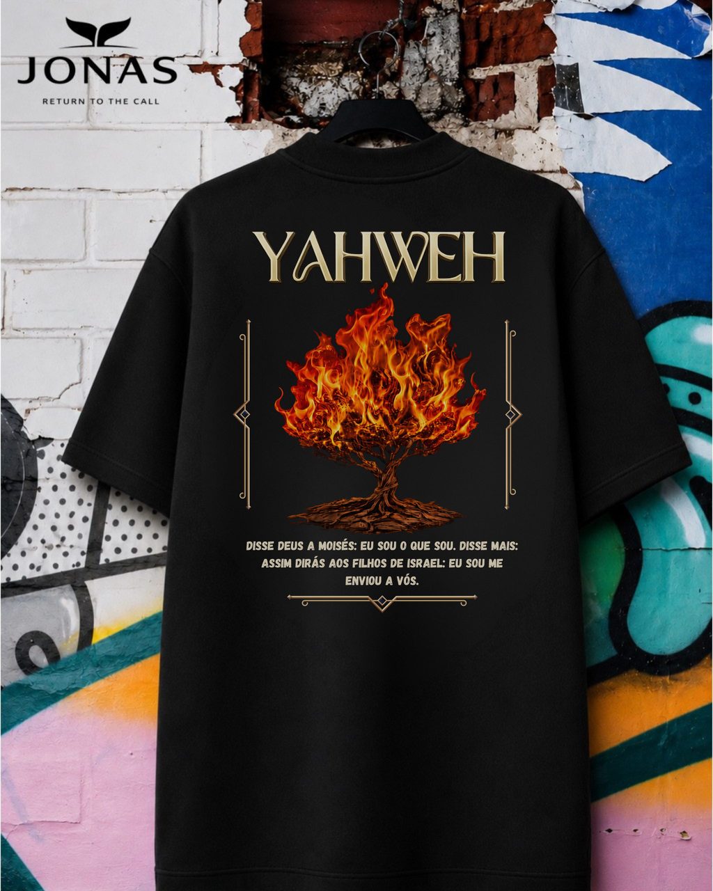 Camiseta Over Plus YAHWEH — Preto