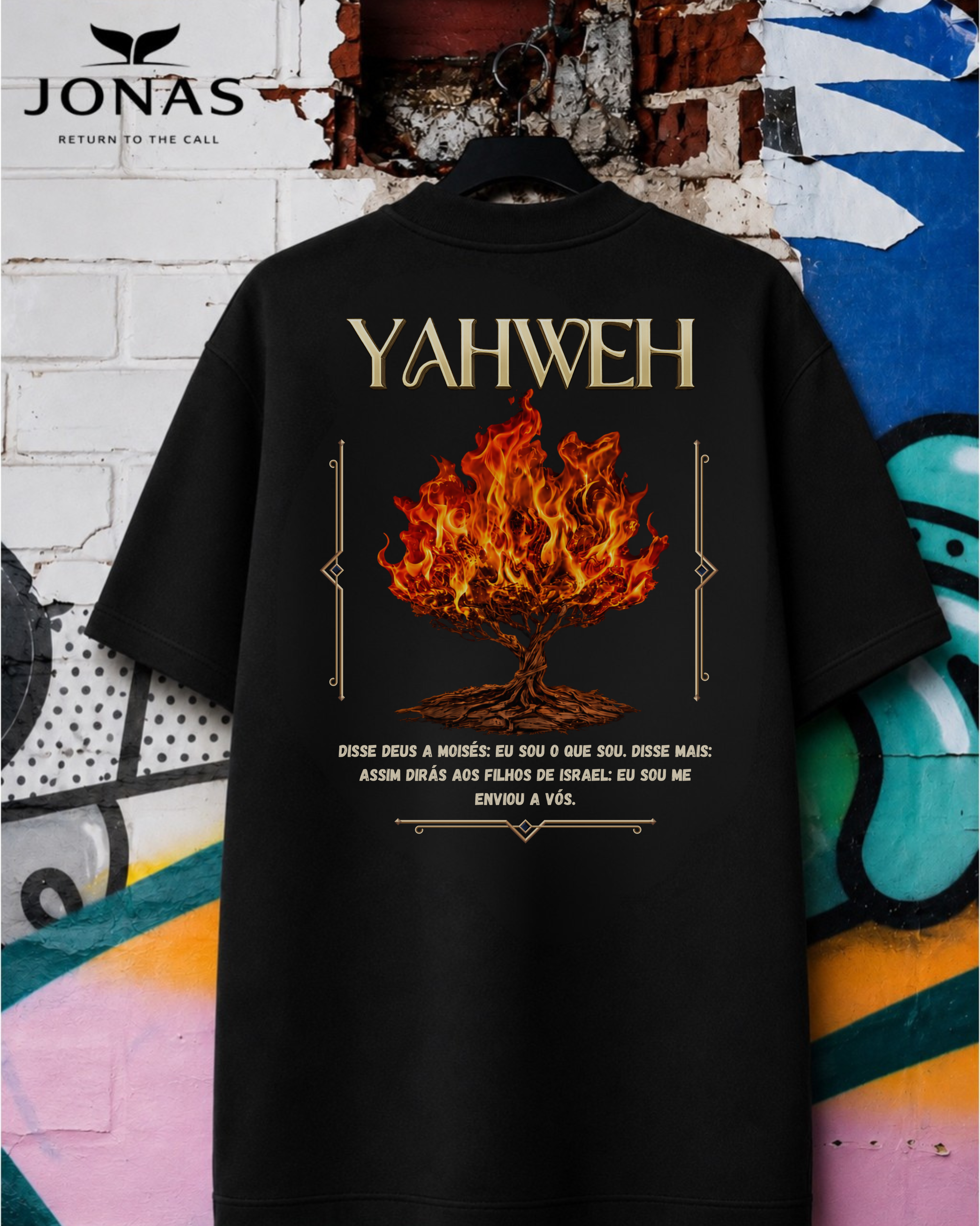 Camiseta Over Plus YAHWEH — Preto