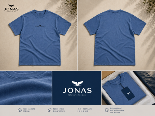 Camiseta Essential “O Amor Permanece” – Azul Envelhecido