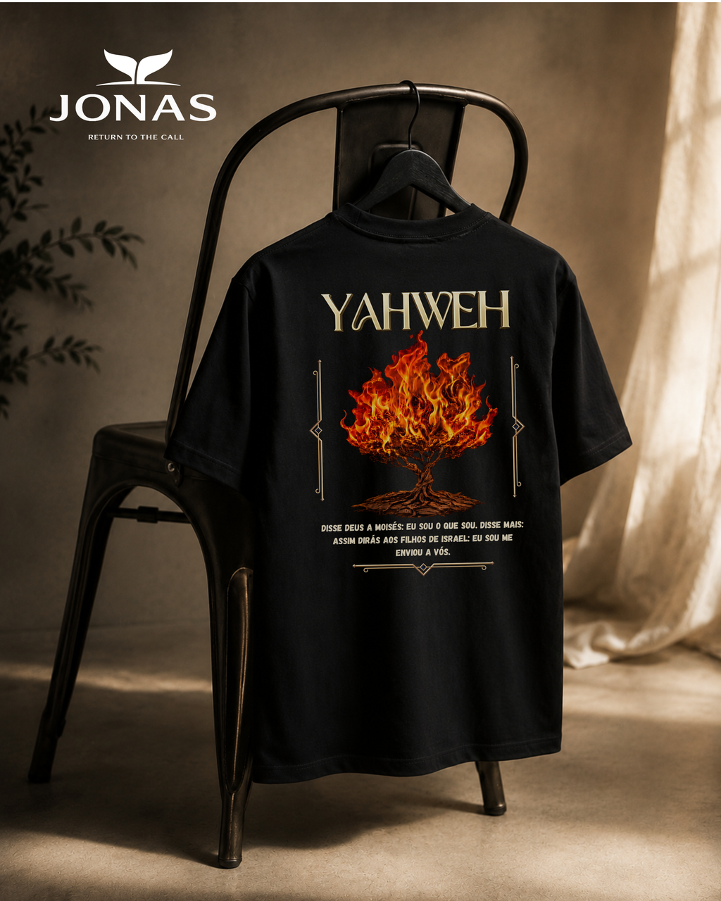 Camiseta Over Plus YAHWEH — Preto