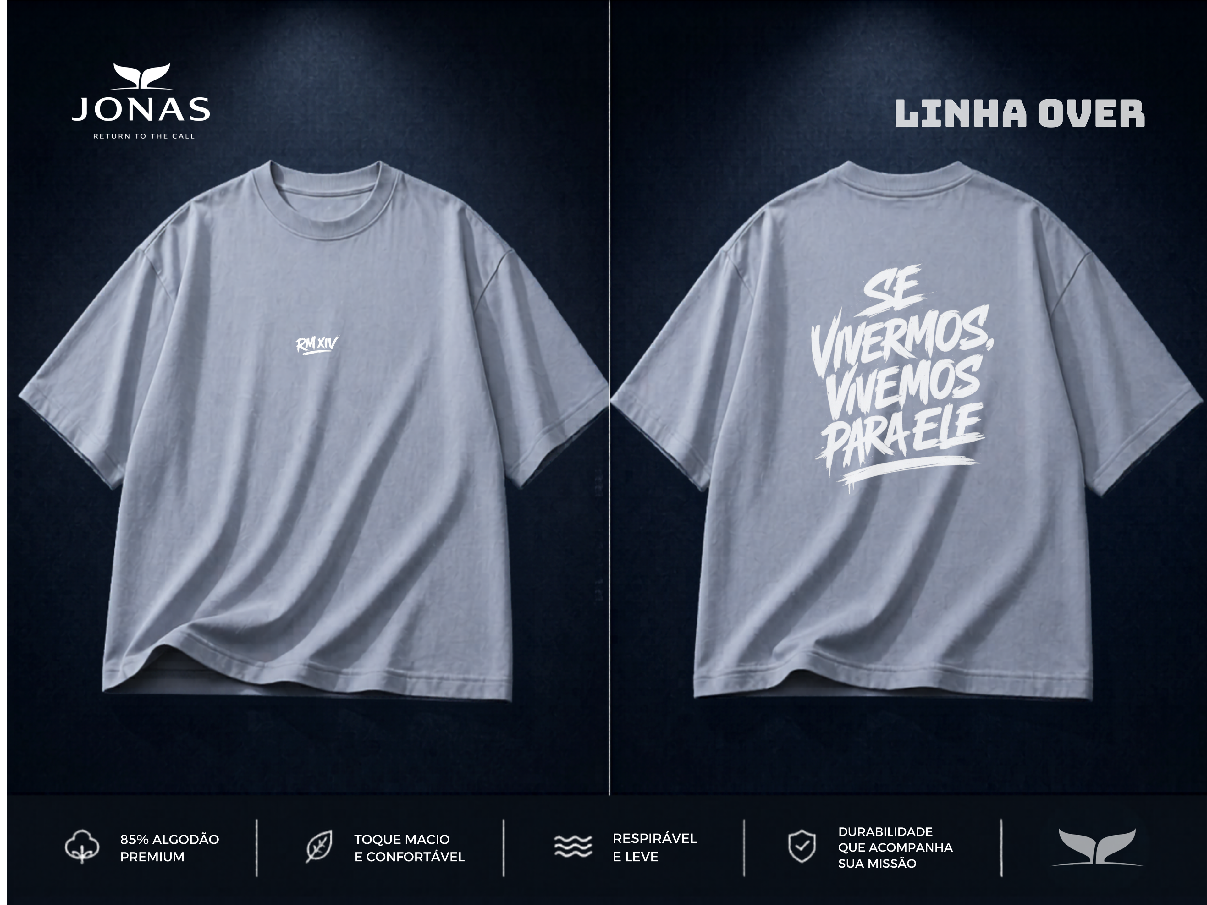 Camiseta Over - RM XIV - CINZA