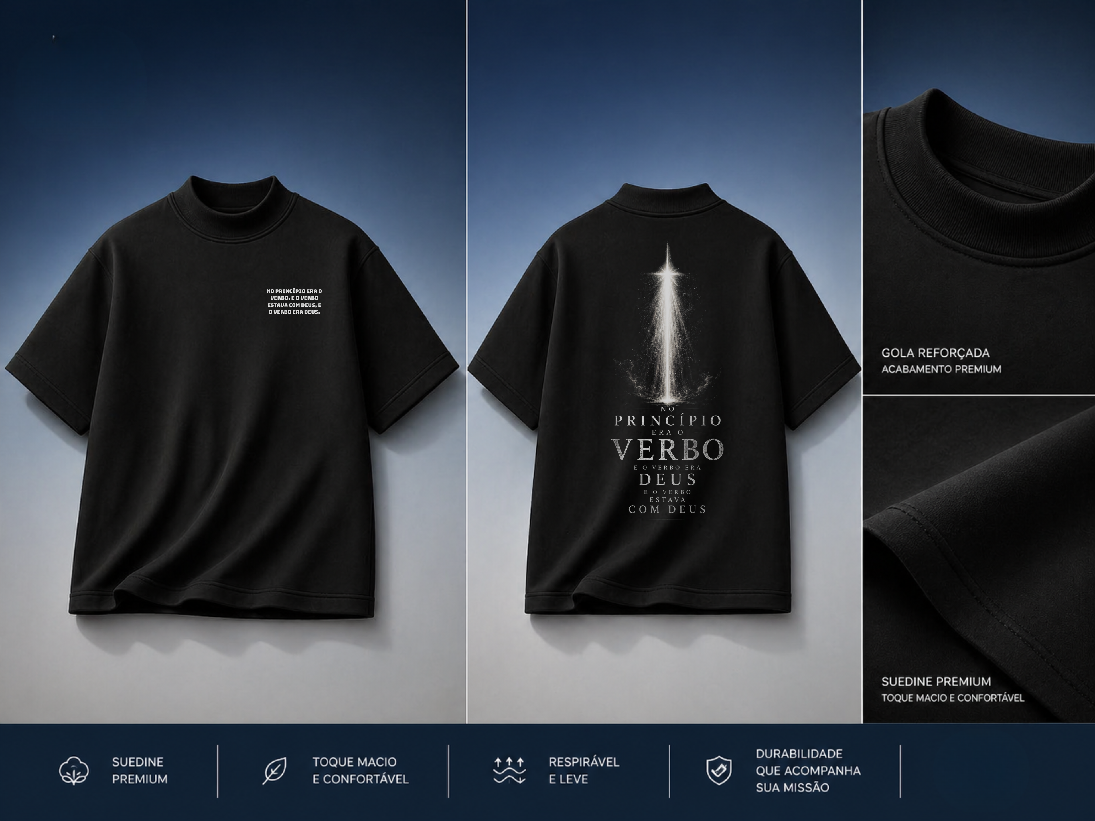 Camiseta Suedine Princípio — Preto