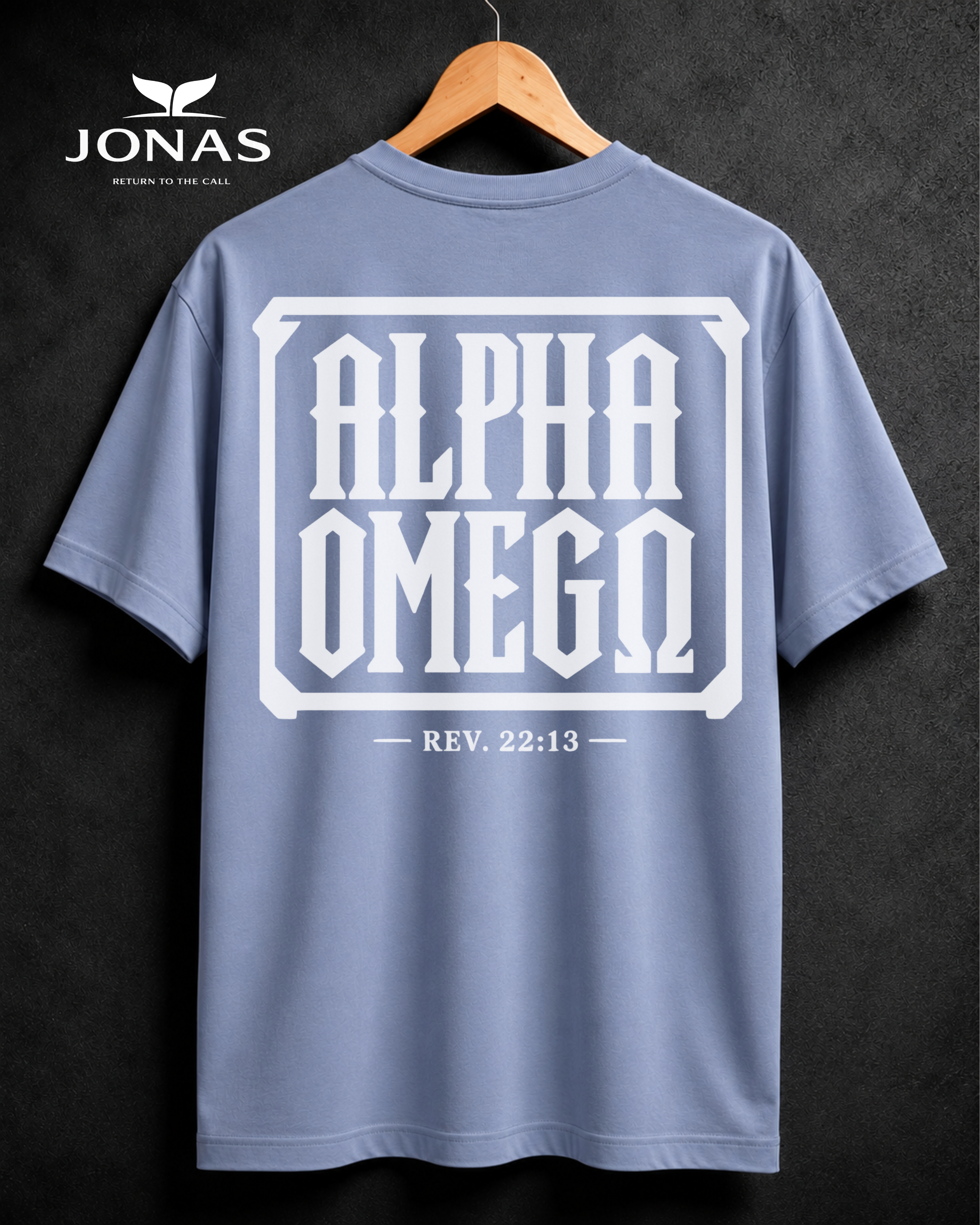 Camiseta Over - A/O - Cinza/Azul