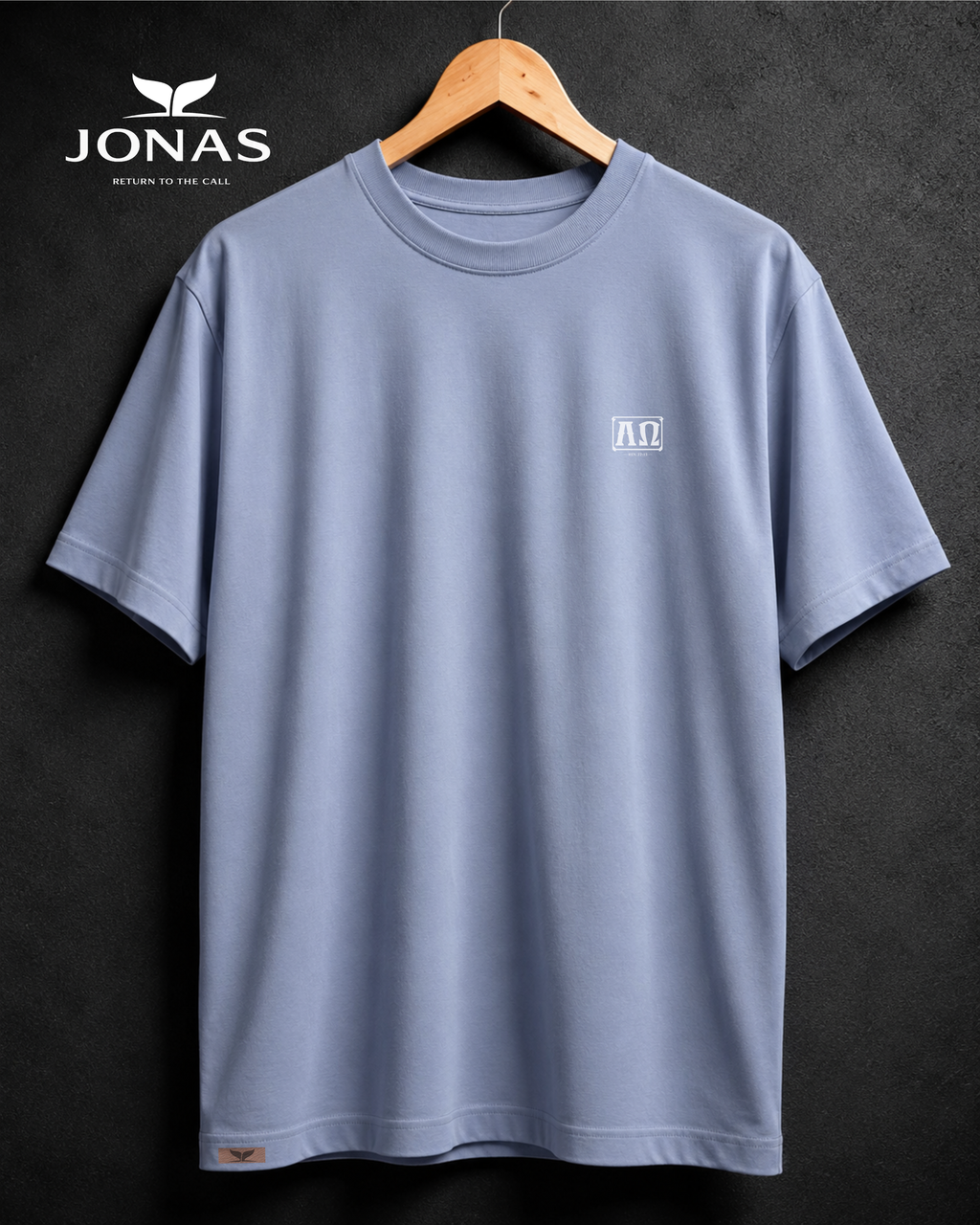 Camiseta Over - A/O - Cinza/Azul