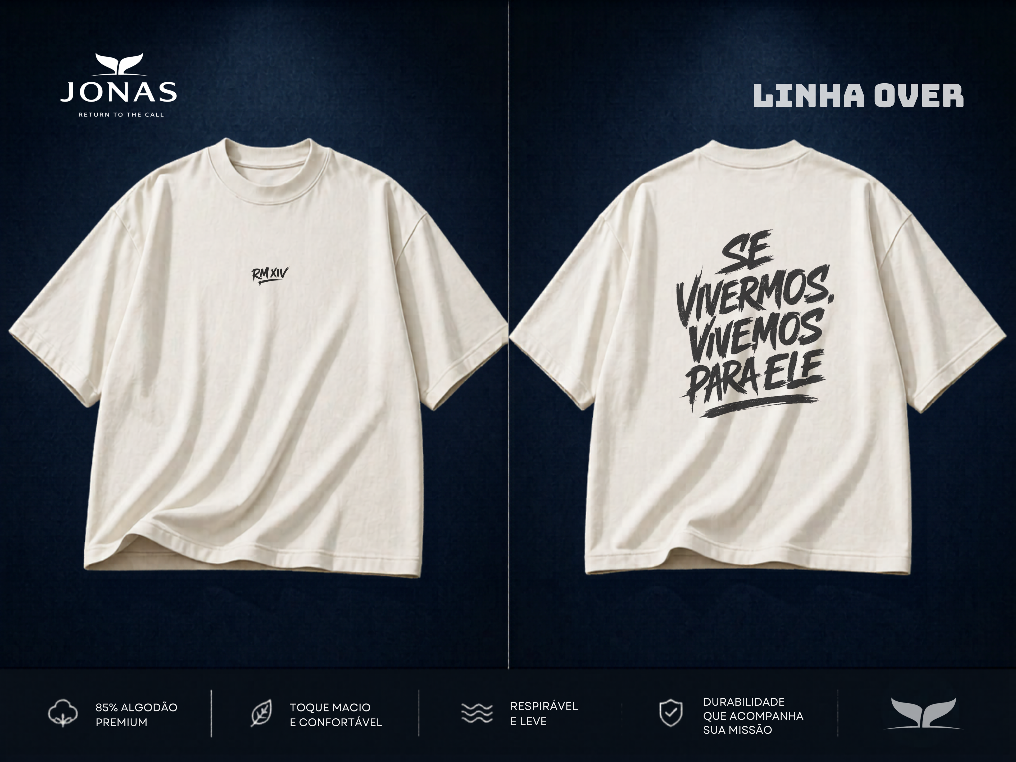 Camiseta Over - RM XIV - Off White