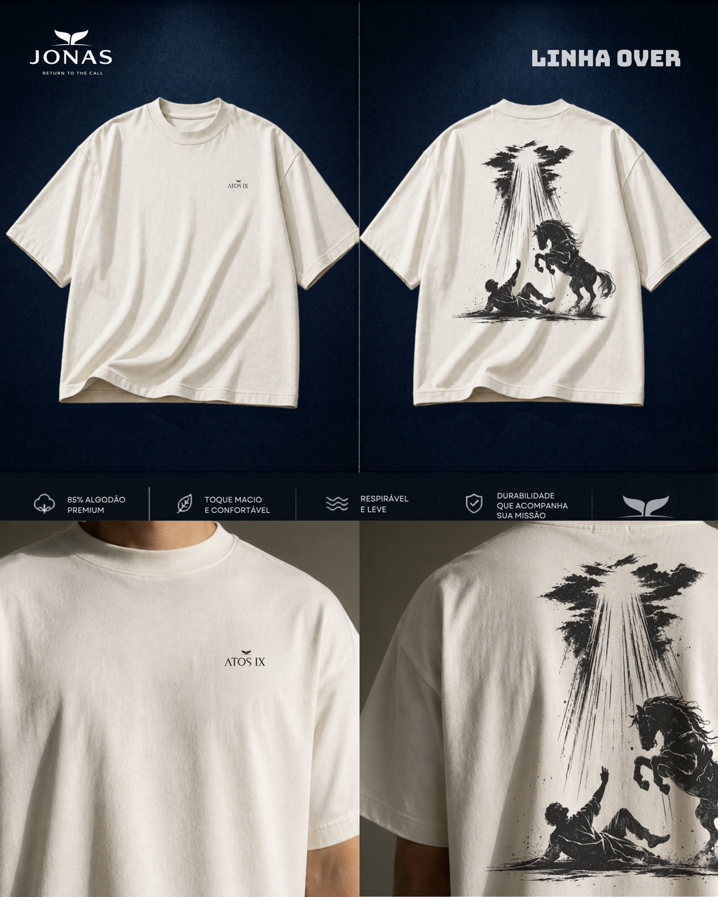 Camiseta Over — Atos IX Off White