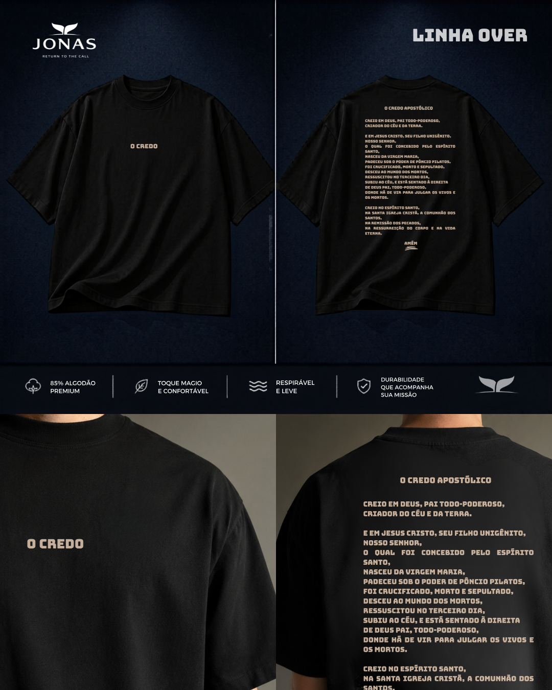 Camiseta Over - Credo - Preto