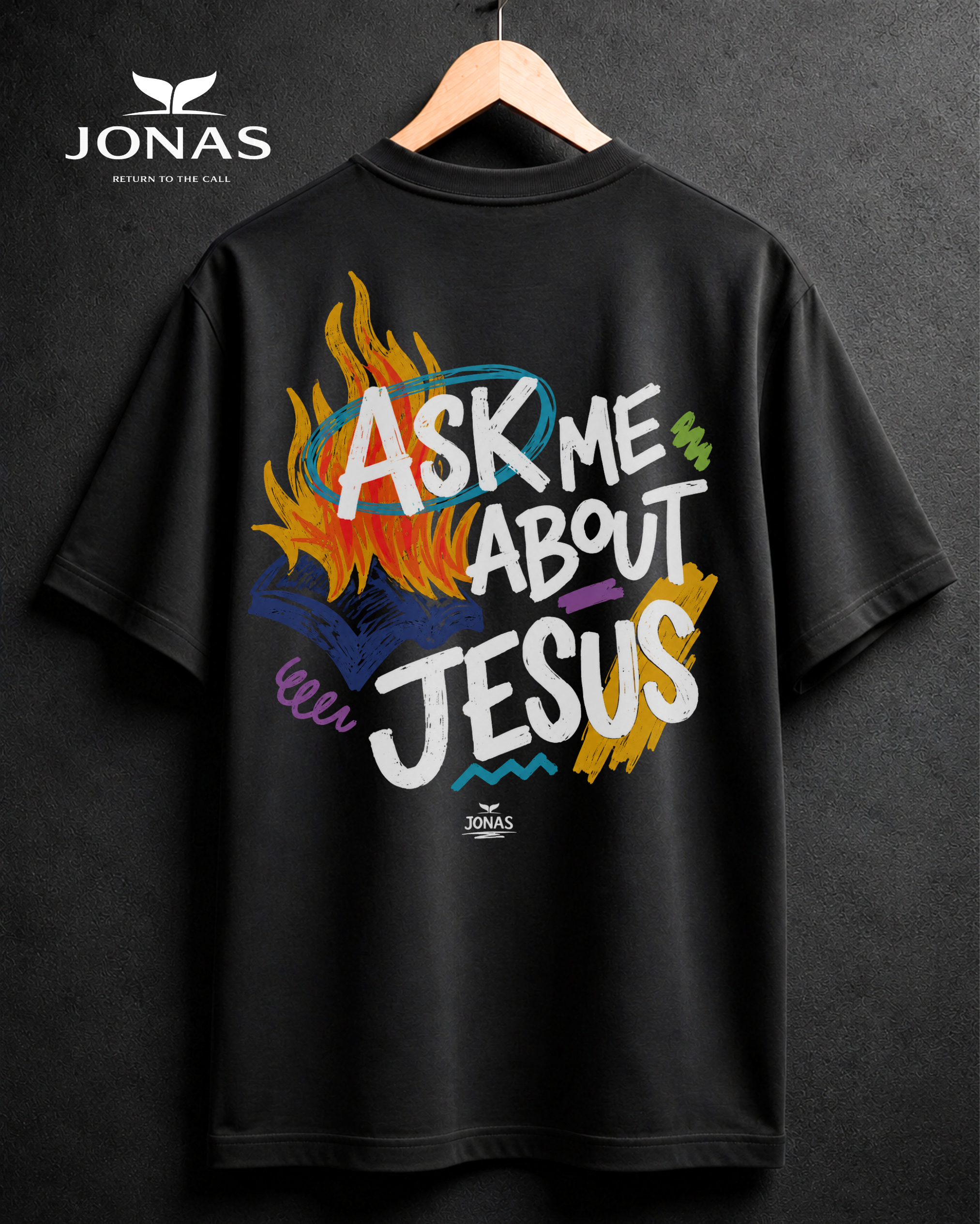 Camiseta Over ASK ME ABOUT - Preto