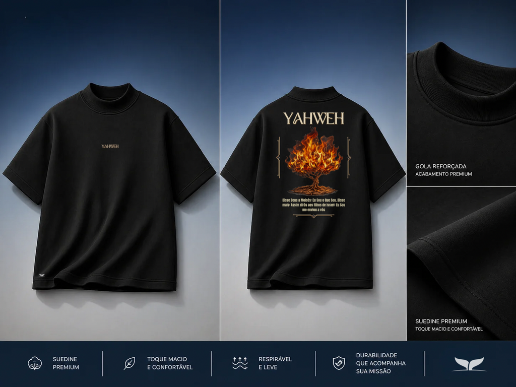 Camiseta Over Plus YAHWEH — Preto