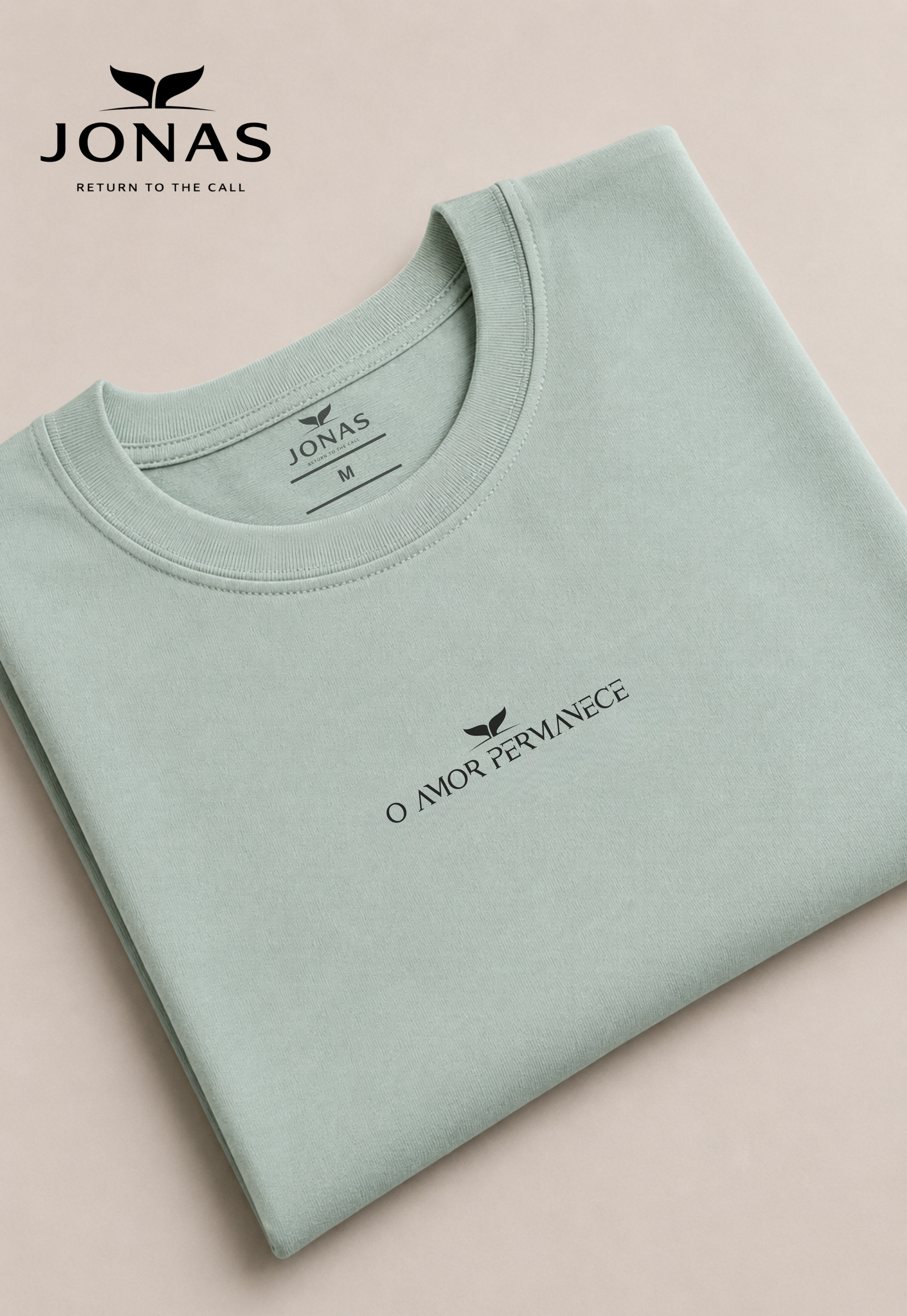 Camiseta Essential “O Amor Permanece” – Verde Claro
