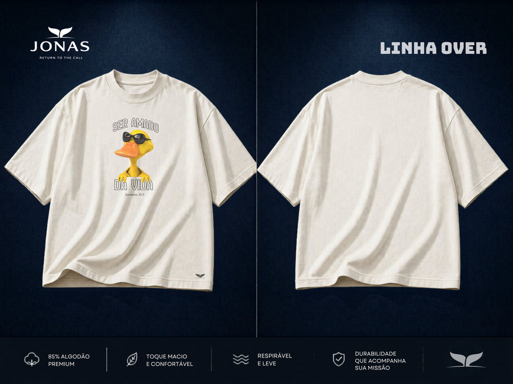 Camiseta Over — Jeremias 31:3 Off White