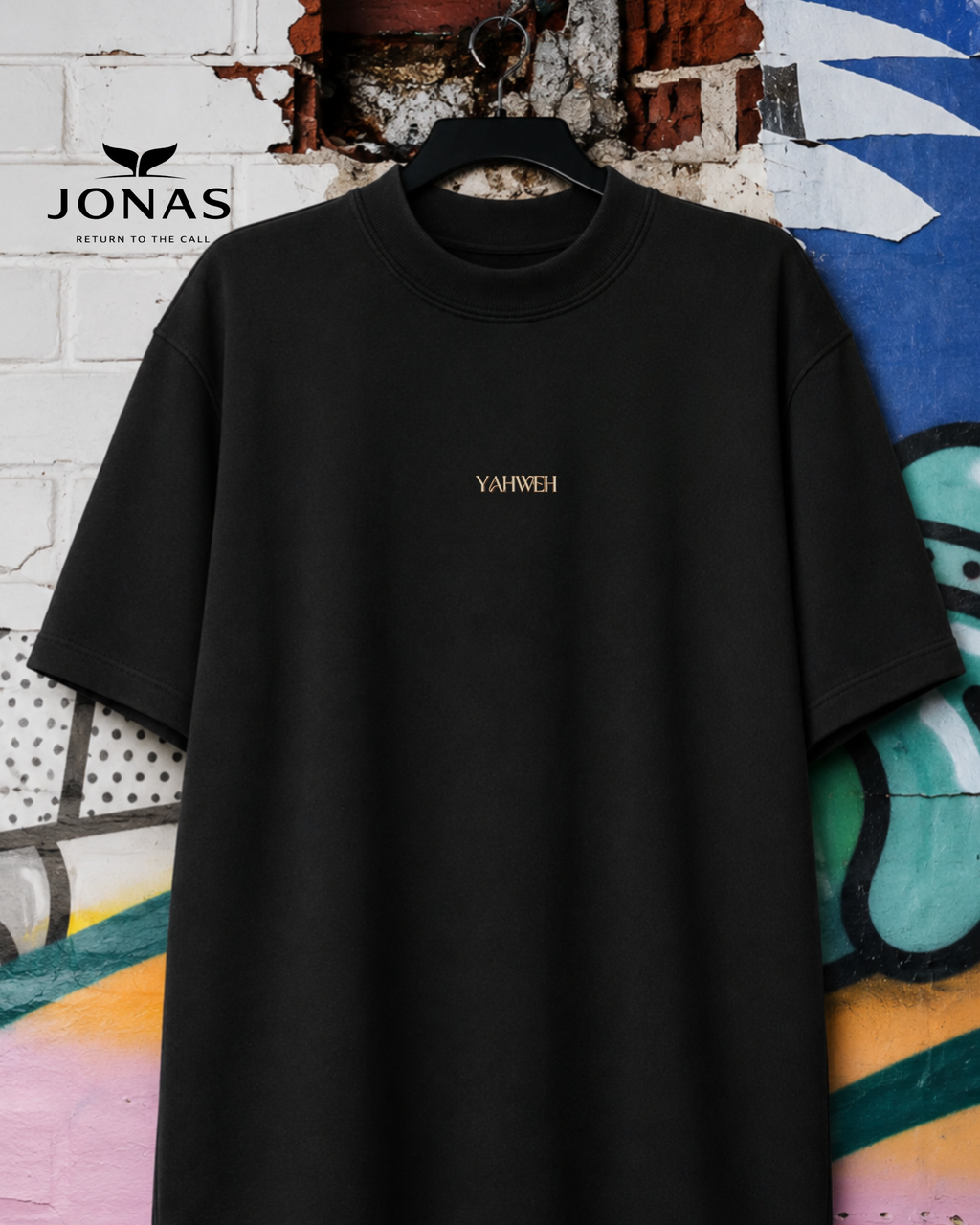 Camiseta Over Plus YAHWEH — Preto