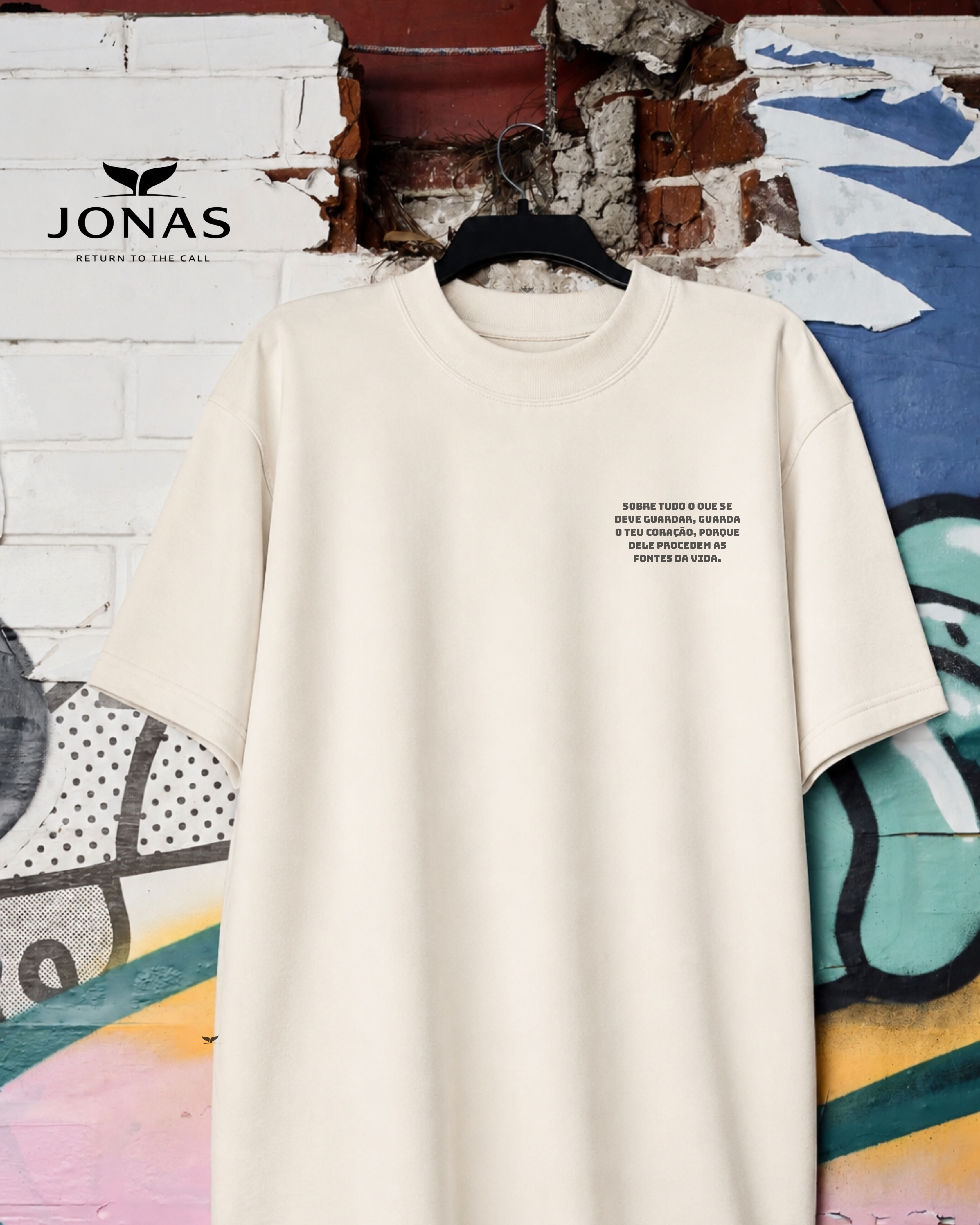 Camiseta Suedine Provérbios - Off White