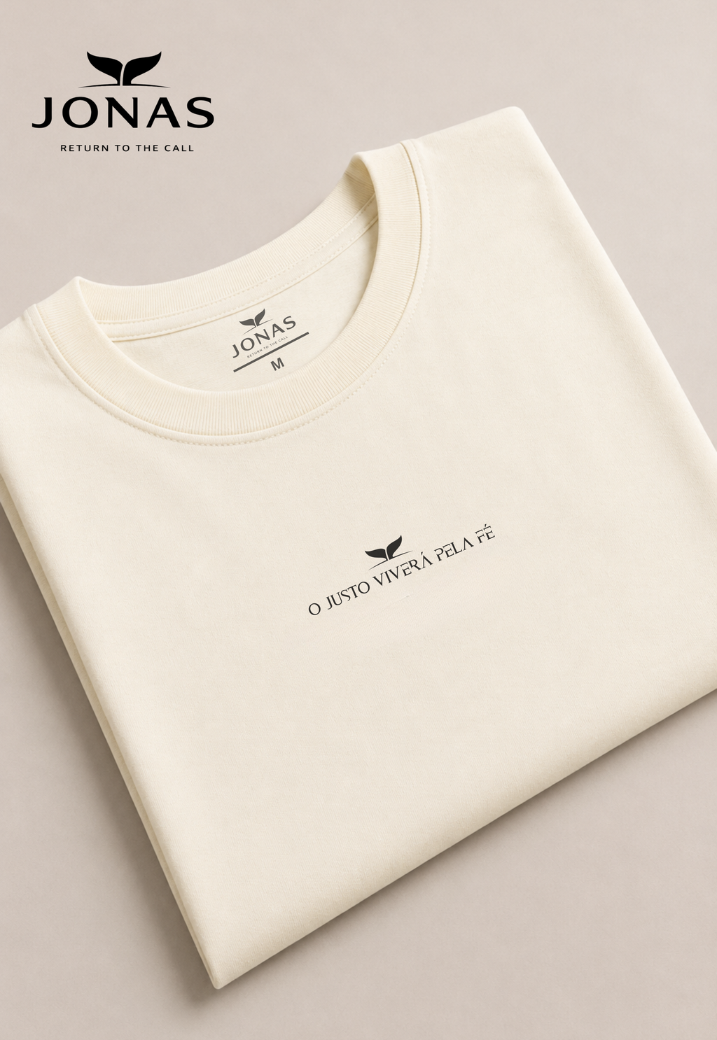 Camiseta Essential “O Justo Viverá Pela Fé” – Off White