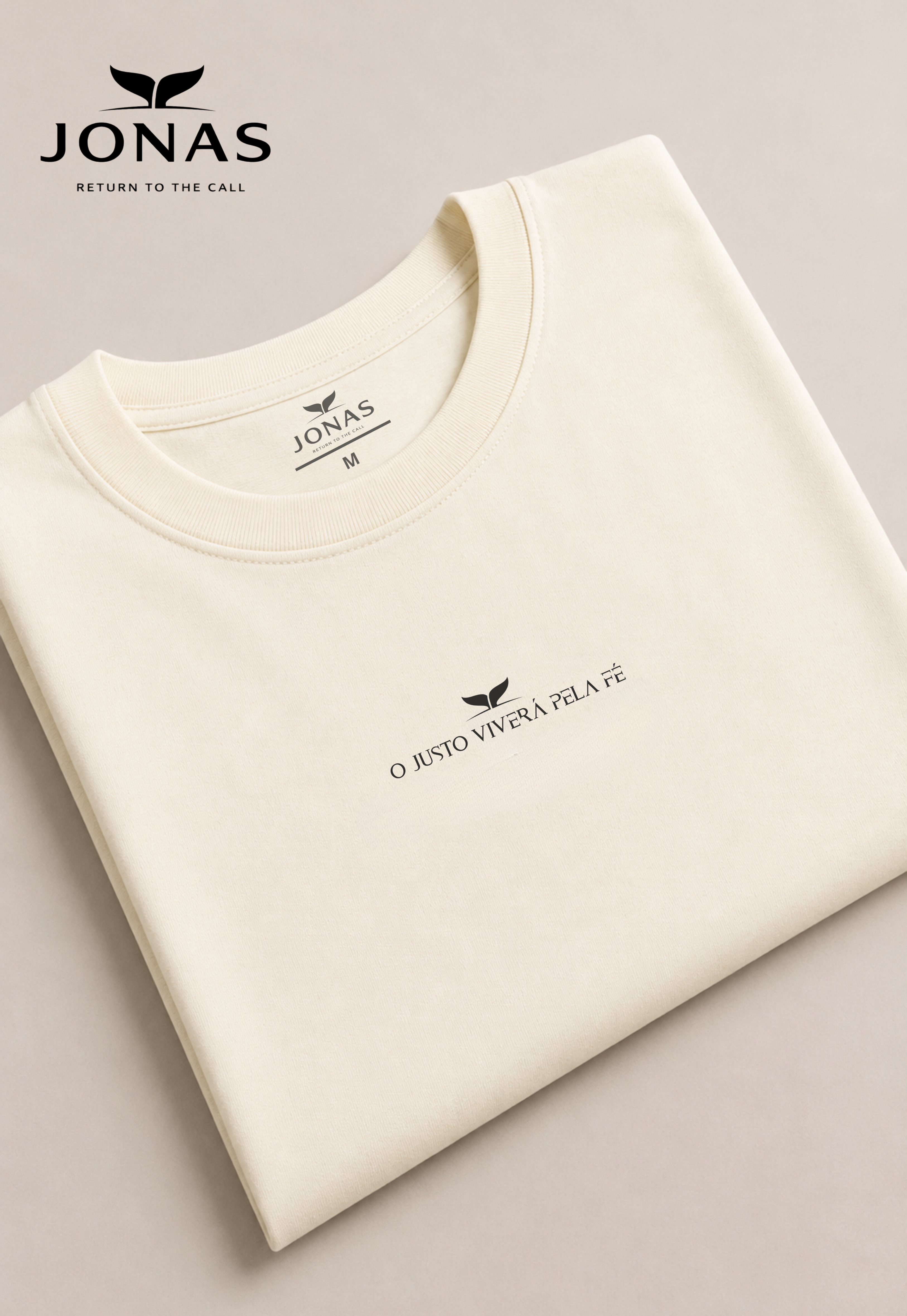 Camiseta Essential “O Justo Viverá Pela Fé” – Off White