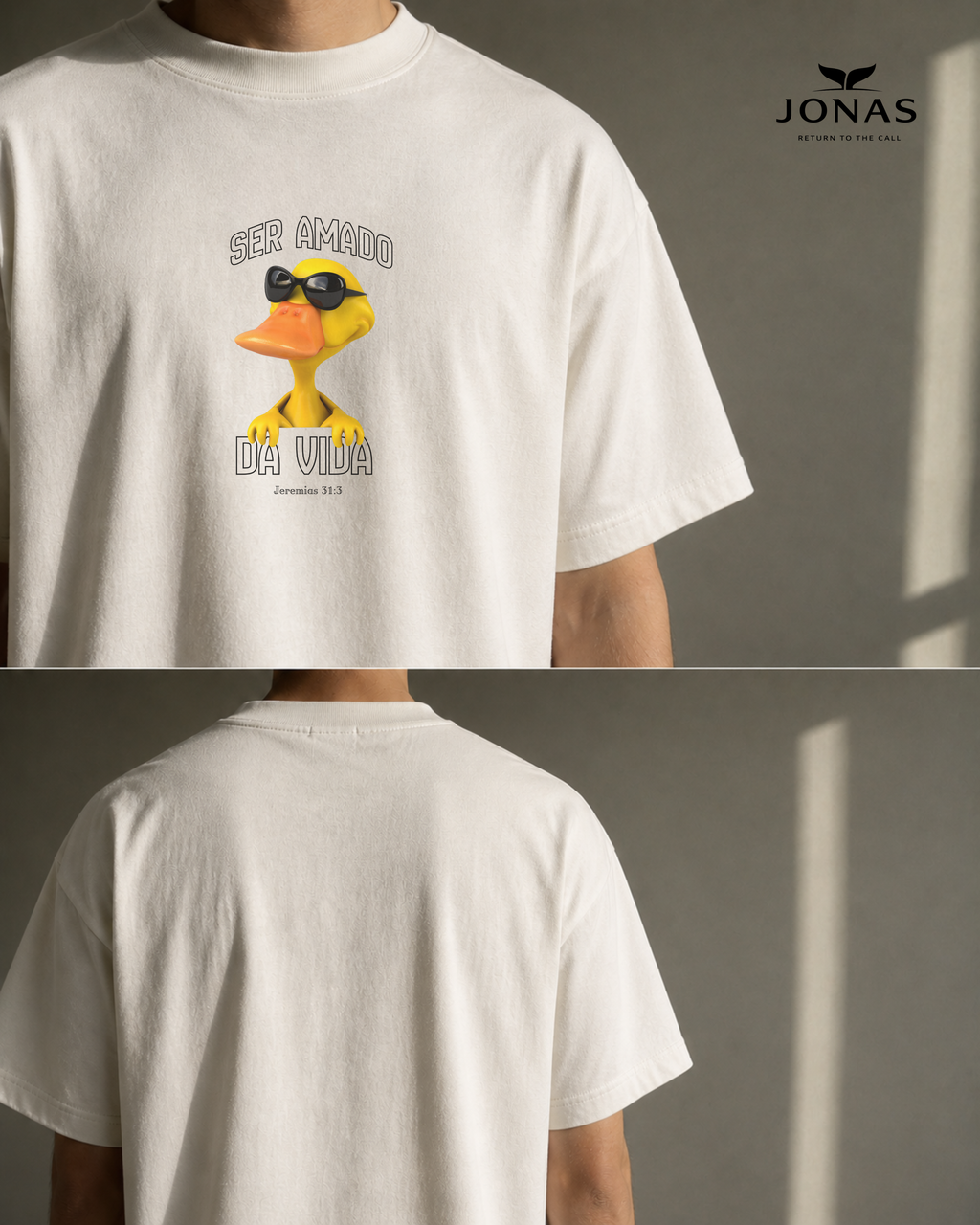 Camiseta Over — Jeremias 31:3 Off White
