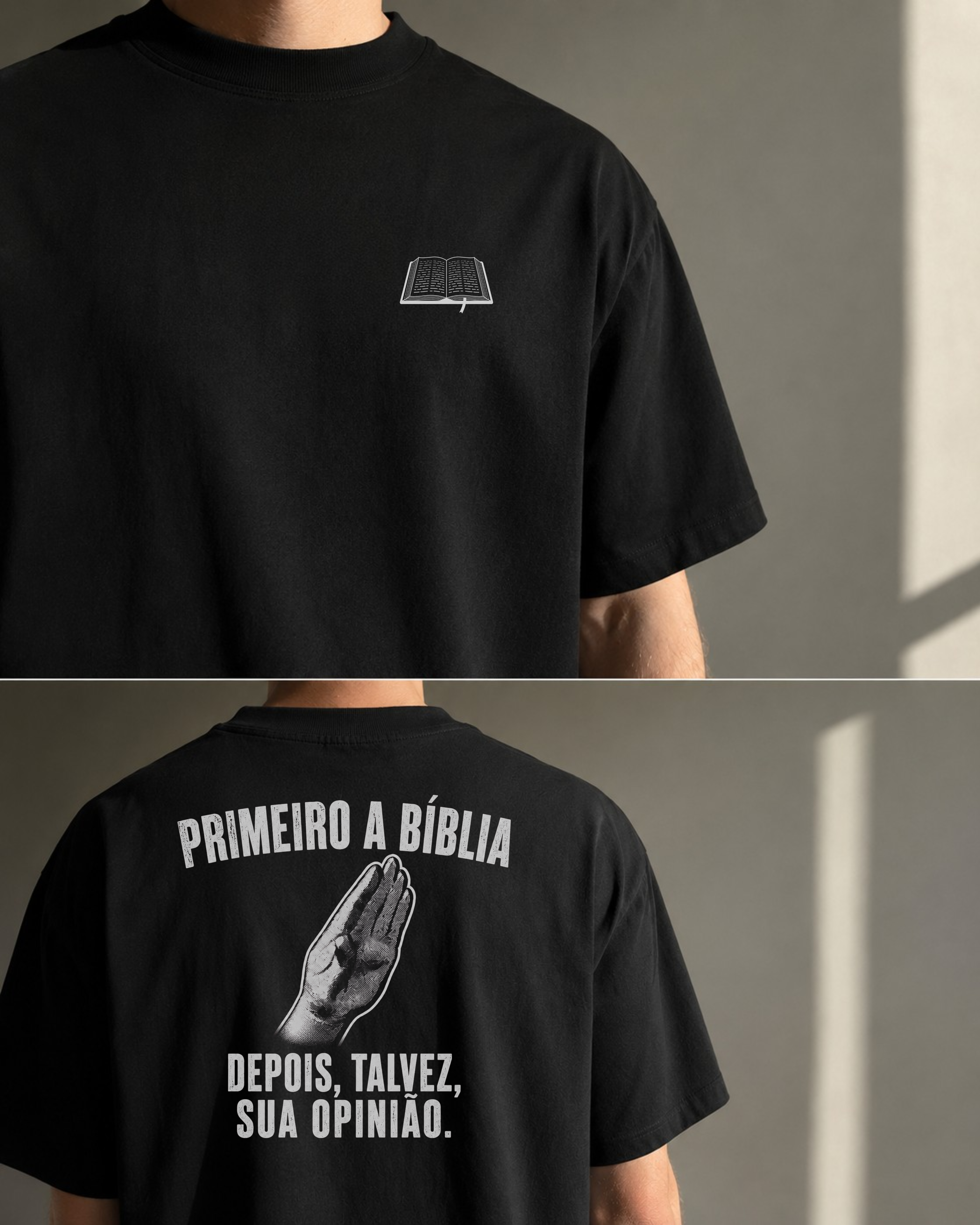 Camiseta Over - Bíblia - Preto