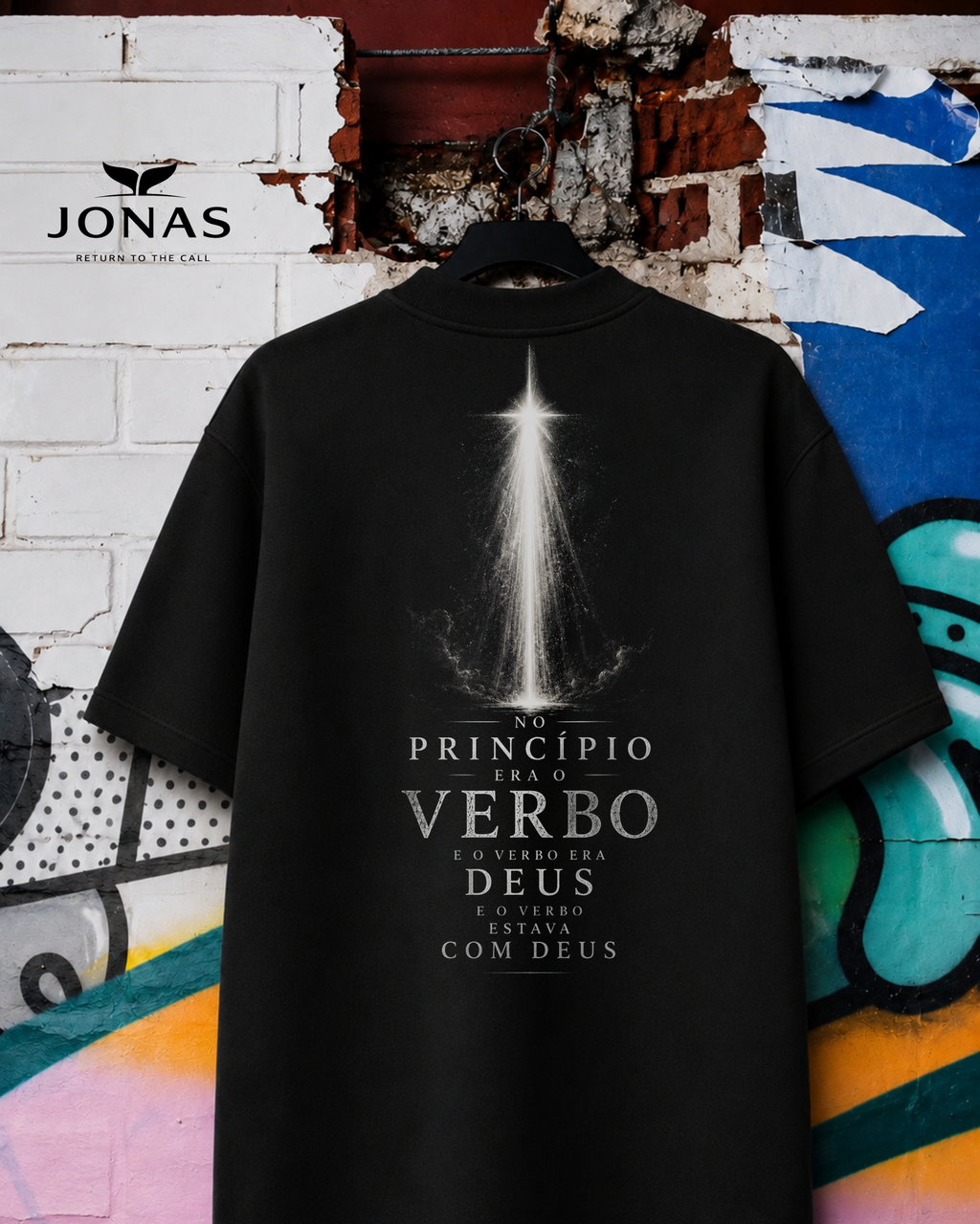 Camiseta Over Plus Princípio — Preto